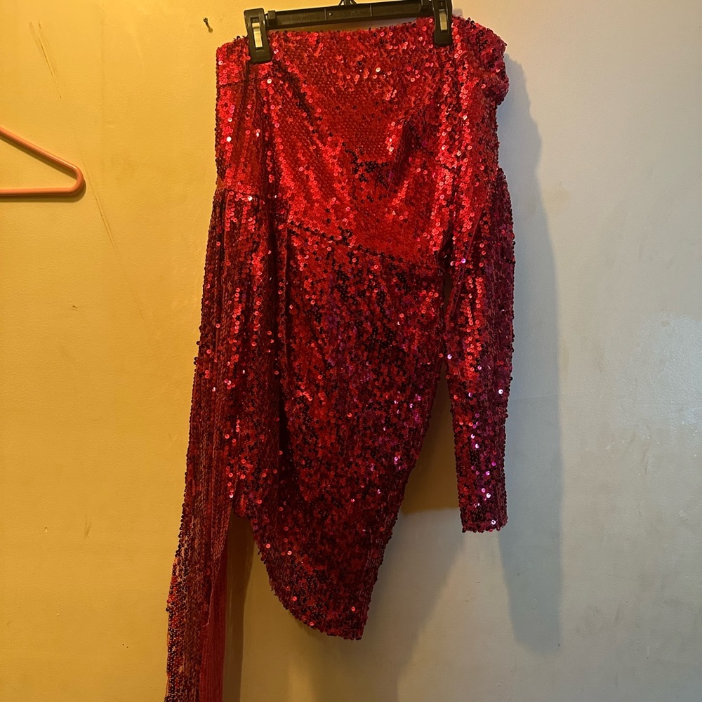 Opening number dress with matching shorts